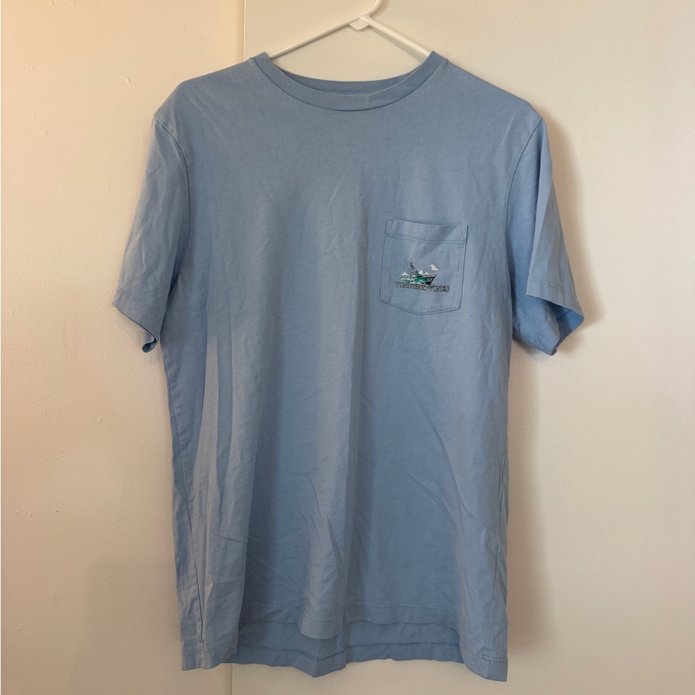 Vineyard Vines Light Blue Short-Sleeve Pocket Tee